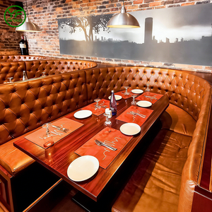 Vendita di Fabbrica: Arredamento di Lusso per Ristoranti, Divanetti a U Personalizzati in Pelle e Legno per Bar e Ristoranti - Product Image 1