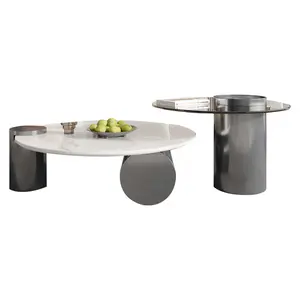 Table basse d'intérieur moderne en acier inoxydable, forme de nid, haut de gamme, offre spéciale, Table d'arrêt, à la mode