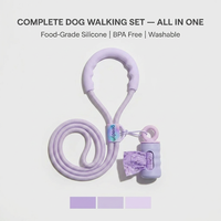 Support de rangement et distributeur de sacs à déjections canines de qualité alimentaire avec impression de logo personnalisée, et housse de poignée de laisse pour chien avec ensemble de sacs à déjections