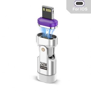 90 Degree <b>USB</b> <b>C</b> <b>Adapter</b> <b>USB</b>-<b>C</b> Male <b>to</b> <b>USB</b>-<b>C</b> Female <b>Adapter</b> 240W Fast Charge for iPhone 17 16 15 Steam Deck Switch, VR, Pad Pro - Product Image 2