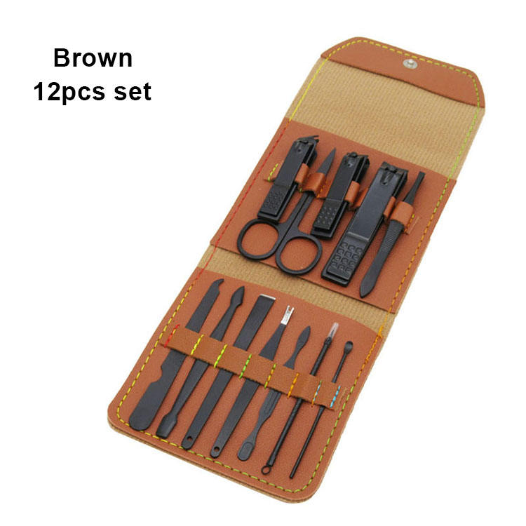 ชุด 12 ชิ้น--สีน้ำตาล