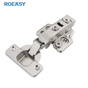 ROEASY Kitchen Cabinet Hinges Soft Close One Way Removable Plate 3D Adjustable Hydraulic Cylinder Cupboard Hinge