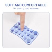 Repose-poignet en gel de silicone transparent personnalisé, résistant à l'eau, avec texture nuageuse, couleur dégradée, pour le gaming