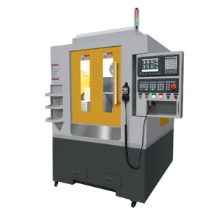 New Vertical CNC Glass Cutting Machine with Single Spindle Fanuc and Mitsubishi Control Systems for Manufacturing Plant