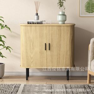 Mueble de Almacenamiento Estilo Americano <span class=keywords><strong>con</strong></span> Paneles y Puertas <span class=keywords><strong>con</strong></span> Cierre, Personalizable, Muebles Modernos para Sala de Estar - Product Image 4