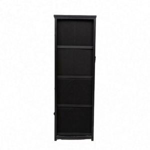Modern Stainless Steel Dresser With Fabric and Pine <b>Cabinet</b> - Product Image 4
