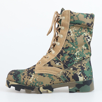 Bottes de Combat de Montagne Imperméables Camouflage Jungle Résistantes à l'Usure pour Sports de Plein Air, Bottes Tactiques Vert Désert pour Homme