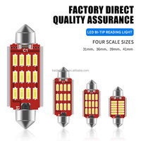 Ampoule LED Kaidengzhe Auto haute puissance avec puce 4014 pour plafonnier, 12-24V, Plug-and-Play, 31mm 36mm 39mm 41mm, éclairage intérieur de voiture