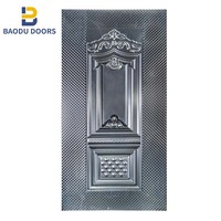 Panneaux en relief en acier métallique, porte de sécurité en acier, porte en fer, tôle galvanisée de 1 mm, prix