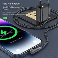 Cable de Datos USB-C a Tipo-C de 60W 5A con Carga Rápida y Transferencia de Datos, Material de Nylon Trenzado para Accesorios China Mobile