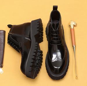 Chaussures habillées Oxford en cuir véritable à bout en acier pour hommes, de haute qualité, à enfiler, pour mariage, fête ou affaires - Product Image 5