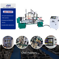 Mesin Bubut Kayu CNC Otomatis Ar1530 Heavy Duty Dua Pisau 2 Axis untuk Pengerjaan Kaki Meja Furnitur Roman