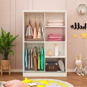 Puerta corredera de madera maciza de diseño moderno Armario para niños Gabinete bajo plegable para bebés para dormitorio para niñas - Product Image 4