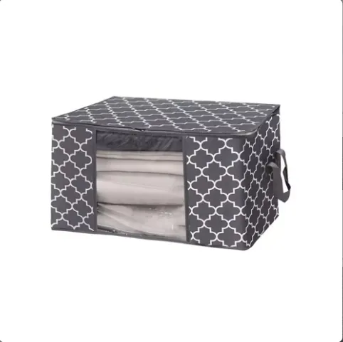 Saco de cobertor grande portátil, recipiente de armazenamento para roupas, lenços e colcha, saco de armazenamento dobrável