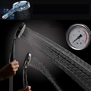 Handheld <b>Shower</b> Head Pressure-boosting Five-speed Water <b>Outlet</b> Plastic Modern Simple Design Wall Mount Hand Sprayer Home Use - Product Image 6