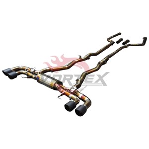 Sistema de escape Catback con válvulas de titanio dorado quemado Vortex para BMW F90 M5 4.4T 2018-2024 S63 Performance Muffler - Product Image 2
