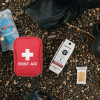Sac de survie compact 1L avec poignée en fibre de verre imperméable, équipement de sécurité extérieur de qualité industrielle, trousse de premiers secours pour la randonnée et le camping