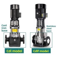 Pompa Booster Stainless Steel CNP CDL4-8 Vertikal Multistage Sentrifugal Air 4m³ 380V 1.5KW Pompa Air Filtrasi