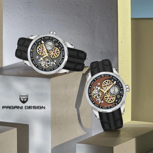 Nuevo Reloj Mecánico Automático PAGANI DESIGN YS-022 Tourbillon Skeleton para Hombre, Caja de Acero Inoxidable Luminosa - Product Image 5