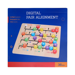 Puzzle coulissant en bois pour enfants, jeu de labyrinthe, jouet d'apprentissage précoce, lettres et chiffres, apprentissage Montessori, vente en gros, - Product Image 6