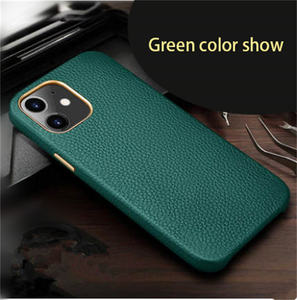 Housse de protection antichoc en cuir véritable à motif de galets, anti-rayures, Anti-chute, étui de protection en cuir véritable pour iPhone 14 Pro Max - Product Image 6