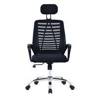 Échantillon Gratuit - Chaise de Bureau Moderne Pivotante à Dossier Haut en Maille Intégrale avec Roulettes et Appui-tête pour Réunions et Visiteurs