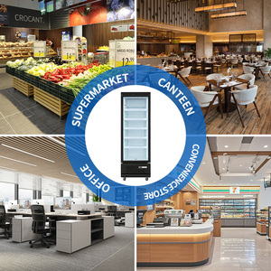 Commercial Beverage Storage Cooler Refrigerator with Glass Door Beverage Display Fridge for Supermarket - Product Image 3