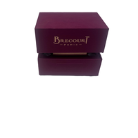 Boîte de parfum faite à la main personnalisée de luxe avec estampage à chaud en or et conception de base exposée
