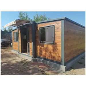 20ft 40ft Foldable Expandable Folding Modern Luxury 2 3 4 5 6 Bedroom Container Modular Wood Kit House Home Design Floor Plan