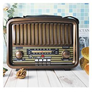 Golon RX-BT929SQ Rétro Retour Vintage Transistor Haut-parleur Intégré Grande Boîte Table En Bois Portable USB TF Carte FM AM Radio MP3 - Product Image 1