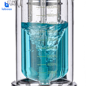 LABOAO Lab 2L Reactor de vidrio con camisa al vacío Biorreactor de mezcla de agitación química - Product Image 4