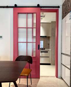 Porte de bar moderne personnalisée avec rails de suspension et de suspension pour salle de bain, appartement, design gain de place, matériaux haut de gamme - Product Image 6