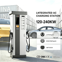 Station de recharge rapide DC double pistolet 120kW 240kW pour véhicules électriques, commerciale, avec 4G, Ethernet, paiement par application, IP54, certifiée CE, 95% CCS2, Brésil