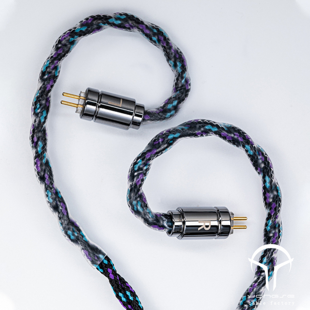 YONGSE Alpine HiFi Audio High Purity 4 Strand 6N OOC Silver-plated Crystal Copper Earphone Upgrade Cable