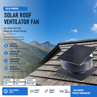 Kit de ventilateur de toit à roulement à billes de 12 pouces 30W-100W avec panneau solaire et personnalisation OEM/ODM pour l'extraction des air frais des combles d'usine