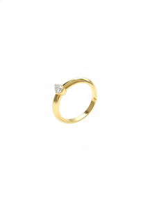 Minimalist Lab Grown Diamond <b>Solitaire</b> <b>Ring</b> 925 <b>Silver</b> / 10KT 14KT 18KT Gold Bezel Style Modern Design <b>Ring</b> - Product Image 4