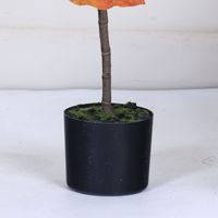 Plante artificielle en pot en plastique Ficus Rumphii pour la décoration de bureau, de jardin et de maison, faux arbres, plantes artificielles