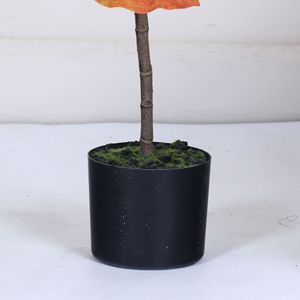 Plante artificielle en pot en plastique Ficus Rumphii pour la décoration de bureau, de jardin et de maison, faux arbres, plantes artificielles - Product Image 4