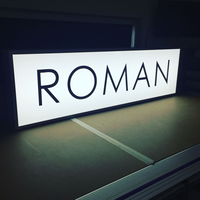 Enseigne Lumineuse Suspendue LED 3D, Boîte à Lettres Lumineuse Personnalisée en Métal, Enseigne Murale pour Bureau, Magasin, Entreprise