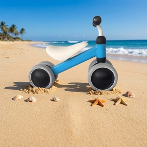 Vélo d'équilibre pour enfants à 4 roues, vélo à pousser pour bébé, vélo d'entraînement à l'équilibre pour tout-petits de <span class=keywords><strong>1</strong></span>, 2 et 3 ans, <span class=keywords><strong>jouet</strong></span> d'extérieur pour garçons et filles - Product Image 1