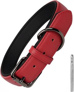 Collier pour chien en cuir réglable avec logo personnalisé, vente en gros du fabricant - Product Image 1