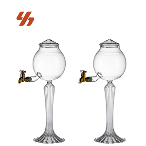 Fontaine à <span class=keywords><strong>Absinthe</strong></span> Personnalisée en Verre Borosilicate Haut de Gamme, Gobelets à Vin de Noël en Cristal Transparent avec Long Pied, Design Créatif de Gobelet - Product Image 1