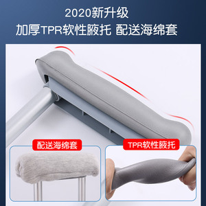 Béquilles sous-bras Hengfukang en alliage d'aluminium, réglables de 128 à 148 cm, pour personnes âgées et jeunes, pour la marche. - Product Image 3