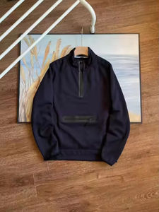 Giacca Sportiva Unisex Primavera Autunno con Mezza Zip, Maniche Raglan, Collo Alto, <span class=keywords><strong>Felpa</strong></span> con <span class=keywords><strong>Cappuccio</strong></span> e Zip Incollata, Vestibilità Ampia Effetto Lavato - Product Image 5