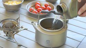 Bouilloire en titane ultralégère de 1000ml, bouilloire pour camping - Product Image 4