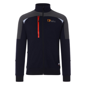 Sudadera Estilo Ttake, Ropa de Trabajo, Sudadera con Capucha para Hombre, Cierre Completo, Diseño con Paneles en Azul Oscuro y Gris - Product Image 2