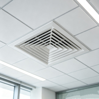 Diffuseur d'air ABS 350*350 mm, ouverture 300*300 mm, grille à 4 voies anti-condensation, grille de ventilation carrée pour plafond, pour maison, bureau, hôtel