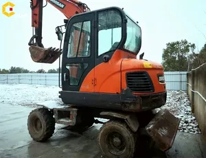 二手斗山DX60W轮式挖掘机价格低廉，质量好，状况良好，上海有现货