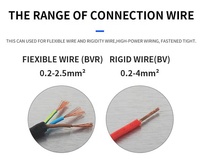 Mini Universal 4P 4-Wege-Kabelverbinder mit Push-in-Befestigung, Schnellverbinder mit Auslösehebel, Wiederverwendbarer Elektrischer Kabelverbinder