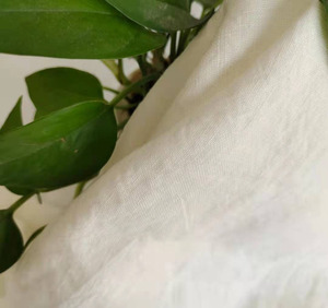 Tela de Lino de Alta Densidad, Color Beige Blanco, Lavado Enzimático, 300GSM, Lino Puro, Blanco Crudo, Tela Ancha - Product Image 5